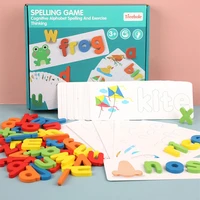 children learning toys montessori spell word game wooden toys early learning jigsaw letter alphabet gift for kids party 2021 new