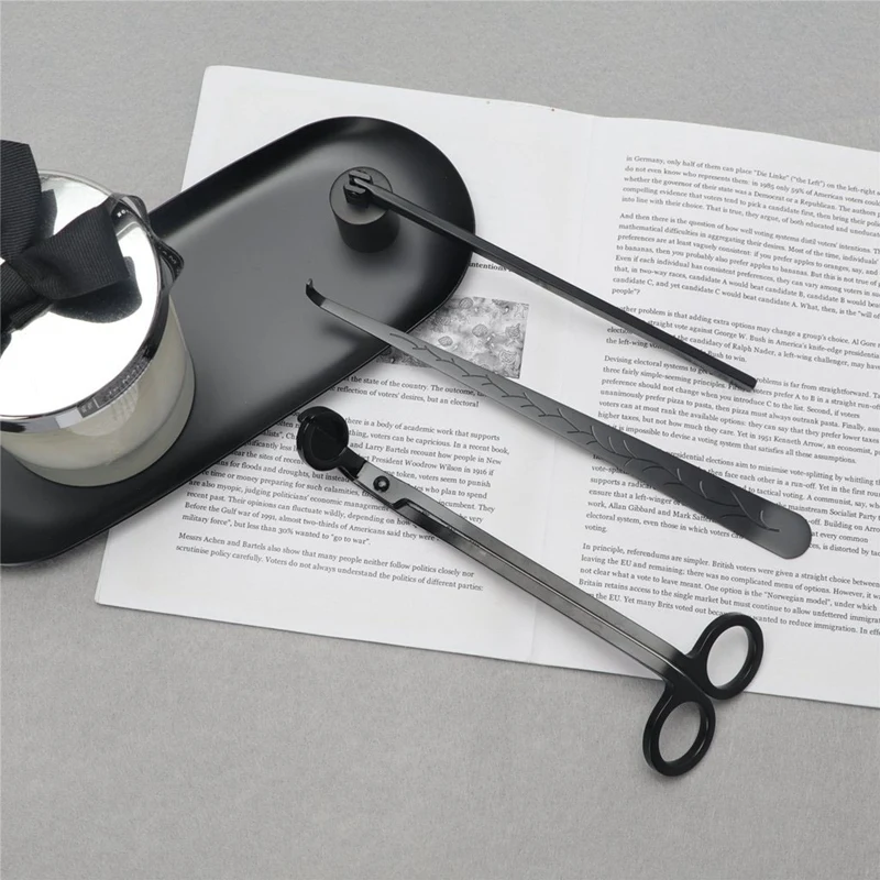 Набор аксессуаров для свечей триммер фитилей подсвечник хранения 4 упаковки