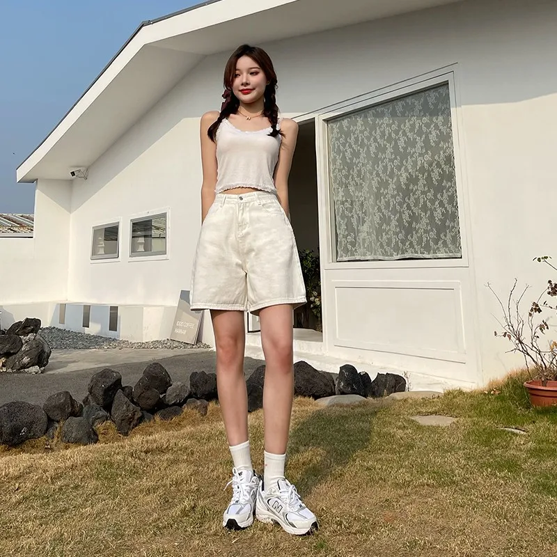 Свободные однотонные джинсовые шорты glodtaos женские летние повседневные Мягкие