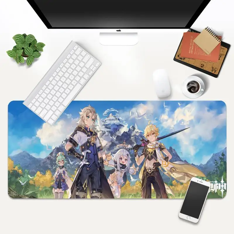 

Genshin Impact Sucrose Large Mouse pad PC Computer mat XL Large Gamer Keyboard PC Desk Mat Takuo Computer Tablet Mouse mat