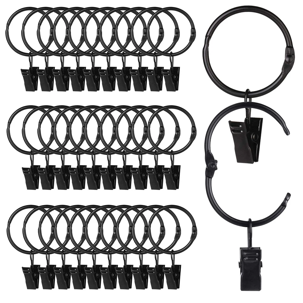 Металлические открывающиеся Кольца для штор зажимы сверхпрочные нержавеющие