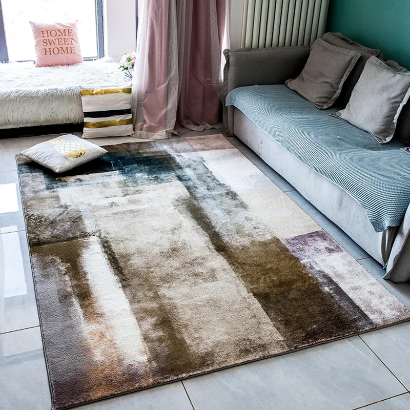 

Abstract Ink Drawing Carpet Living Room Non Slip Sofa Coffee Table Mat Nordic Carpet Decorative Entrance Bedroom Kitchen Rug