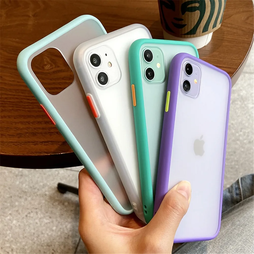 Матовый чехол-бампер для iPhone SE 2 11 Pro Xs MAX XR 6 6s 7 8 Plus | Мобильные телефоны и
