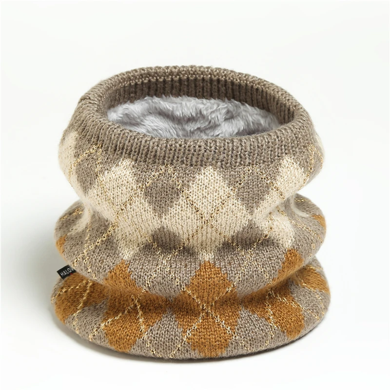 Шарф-кольцо унисекс кашемировый зимний вязаный 2021 |