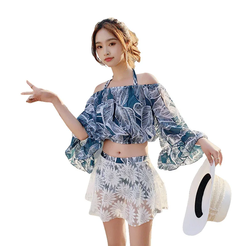 Купальник женский в Корейском стиле пикантный новый комплект с принтом и