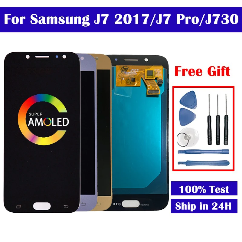 дисплей samsung j7 2017 для Samsung Galaxy J7 Pro J730 J730F ЖК бесплатная доставка|Экраны мобильных