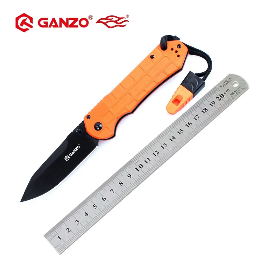 Складной нож Ganzo G7453P F7453P G7453 F7453 58 60HRC 440C G10 со свистком уличный инструмент для