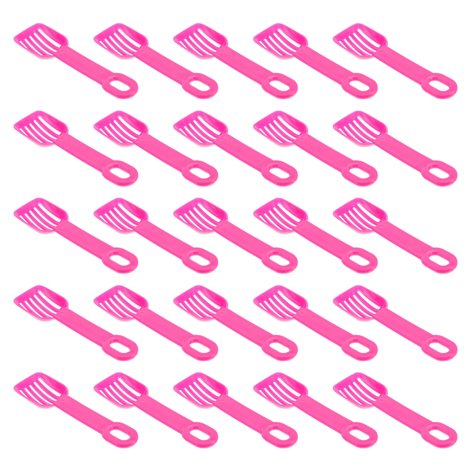 

25Pcs Household Litter Scoops Hollow-out Litter Shovels Versatile Filter Scoops