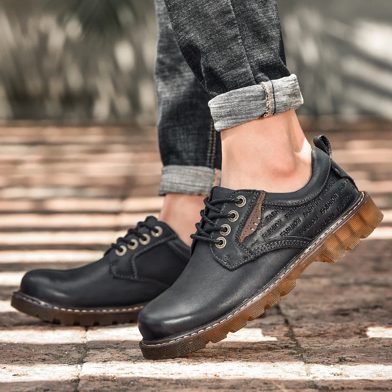 

Men's Leather Casual Shoes Mens Causal Shoes Zapatos Hombre Casual Men Leather Black Man Shoe For Fashion Sneakers
