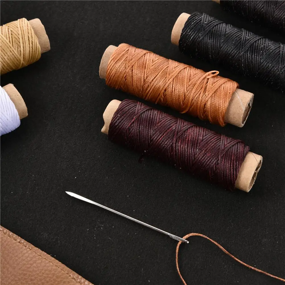 1 комплект швейная вощеная нить 150D для кожи с большими глазами Швейные иглы
