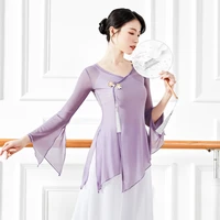 classical dance practice clothes top body rhyme gauze elegant chinese style cardigan net gauze shirt practice clothing women new