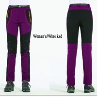 mens and womens outdoor sports soft shell trousers color matching fashion riding fleece soft shell pants