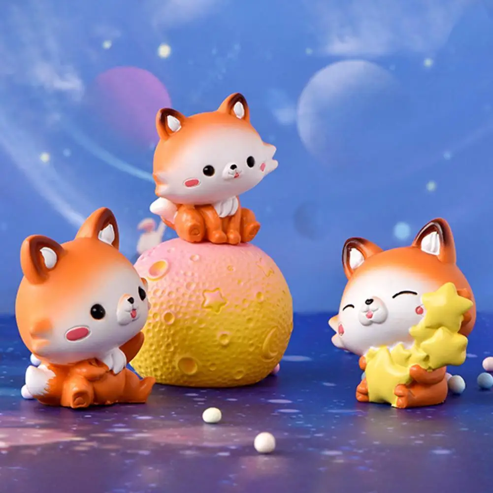 

Маленькие принцы с лисой, Статуэтка из смолы для украшения дома, детская игрушка, подарок на день рождения, миниатюрный астронавт, ремесло д...