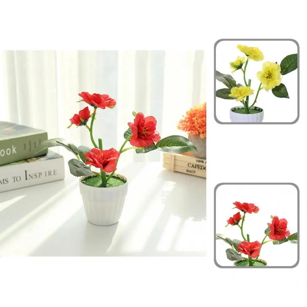 

Pretty Wear-resistant Faux Silk Flower Decor Bright Color Flower Handicraft Excellent Workmanship for Household