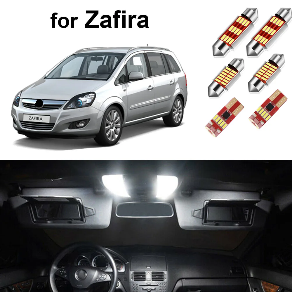 

11Pcs Canbus Car Led Interior Light Kit For Opel Zafira B 2005-2014 LED Bulbs Dome Map Trunk No Error