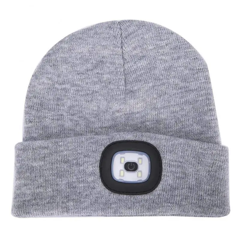 Открытый Унисекс светодиодный шапка бини с Батарея высокой мощности светильник