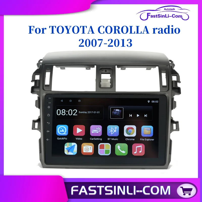 Android 2 ГБ + 32 9 1 дюйма 2din мультимедийный плеер для TOYOTA COROLLA радио 2007 2013 GPS навигация DVR