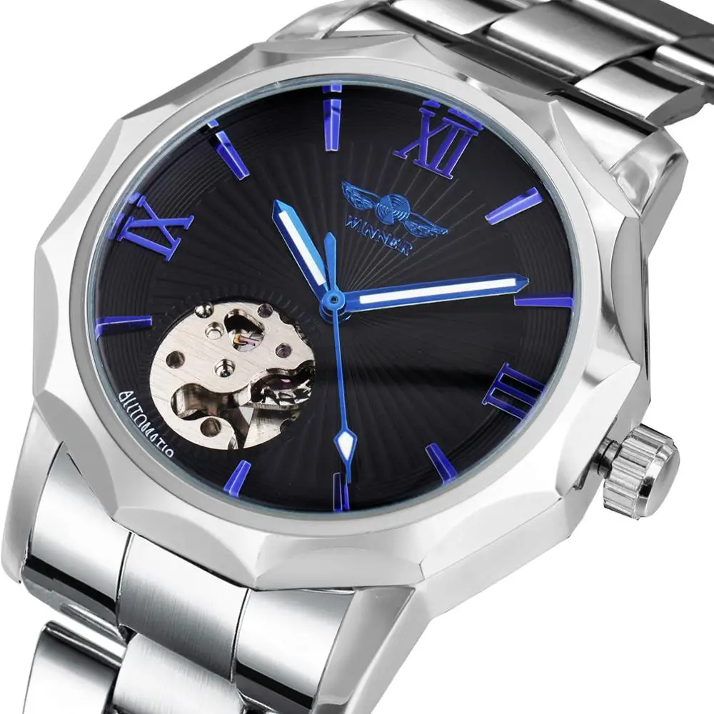 Часы наручные WINNER мужские механические Роскошные автоматические Модные в стиле