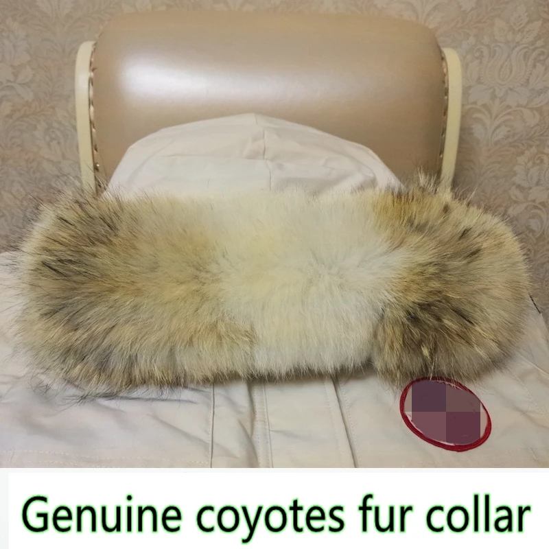 

Real coyotes fur collar for hood strips natural genuine fur collar trimming custom Fur Trim For Clothes Accessories