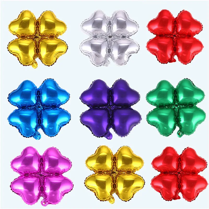 5 шт./компл. воздушные шары в форме клевера с четырьмя листами для детского душа