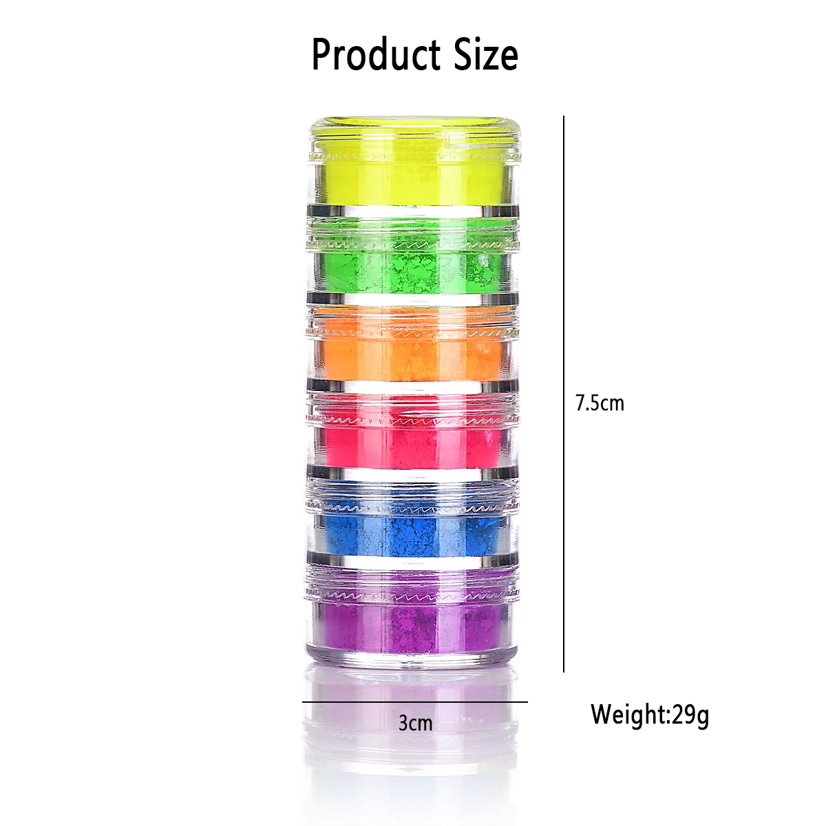 6 шт Матовый Цвет слоев ногтей порошок фиолетовый красного и синего цвета с