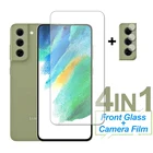 Закаленное стекло 4 в 1 для Samsung Galaxy S22 S21 Plus S20 FE, защитная пленка для экрана телефона, объектива камеры Samsung S22