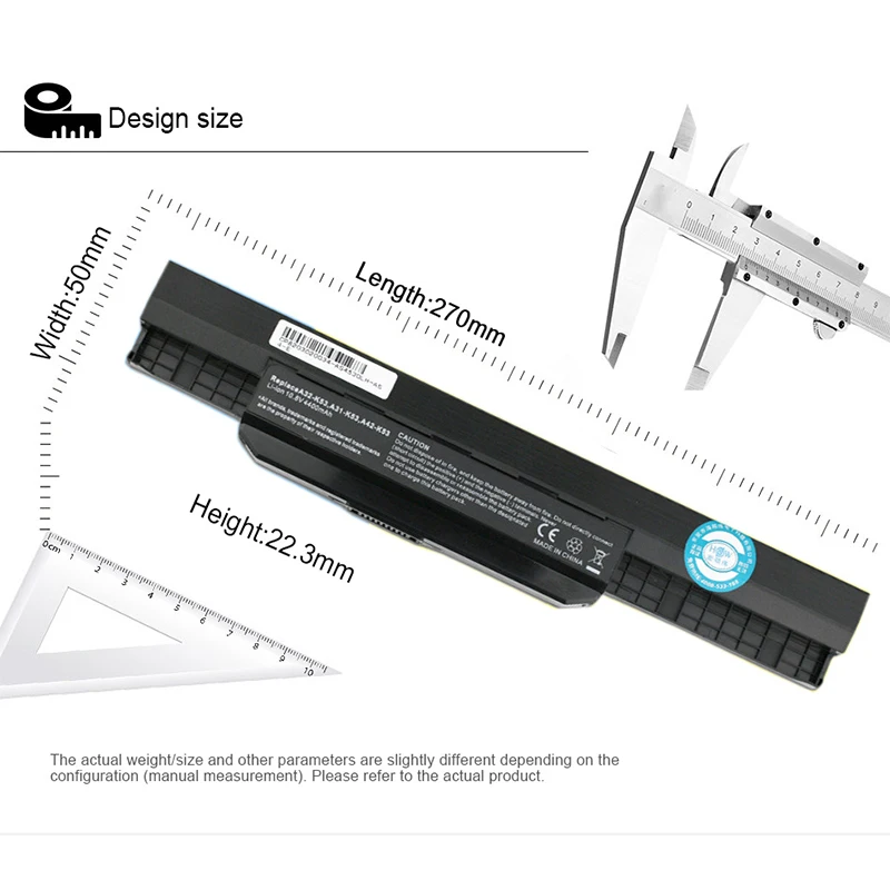 6cell K53u Laptop Battery For Asus A32 K53 A42-K53 A31-K53 A41-K53 A43 A53 K43 K53S X43 X44 X53 X54 X84 X53SV X53U X53B X54H - купить по