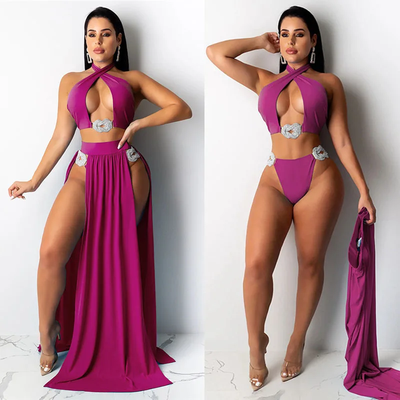 Бикини с высокой талией женский купальник лямкой на шее бикини бандажный накидка