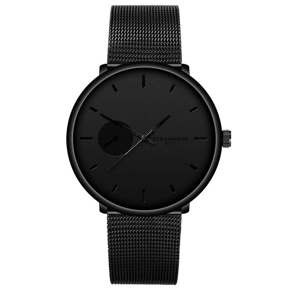 

Men's Business Watch Simple Stainless Steel Mesh Belt Wild Men's Quartz Minimalist Men Fashion Ultra Thin Watches Simple Men