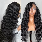 Парик из натуральных волос на шнурке, Свободный парик с крупными волнами, бразильский парик с натуральными волнами 4x4, предварительно выщипанный парик с линией волос для женщин