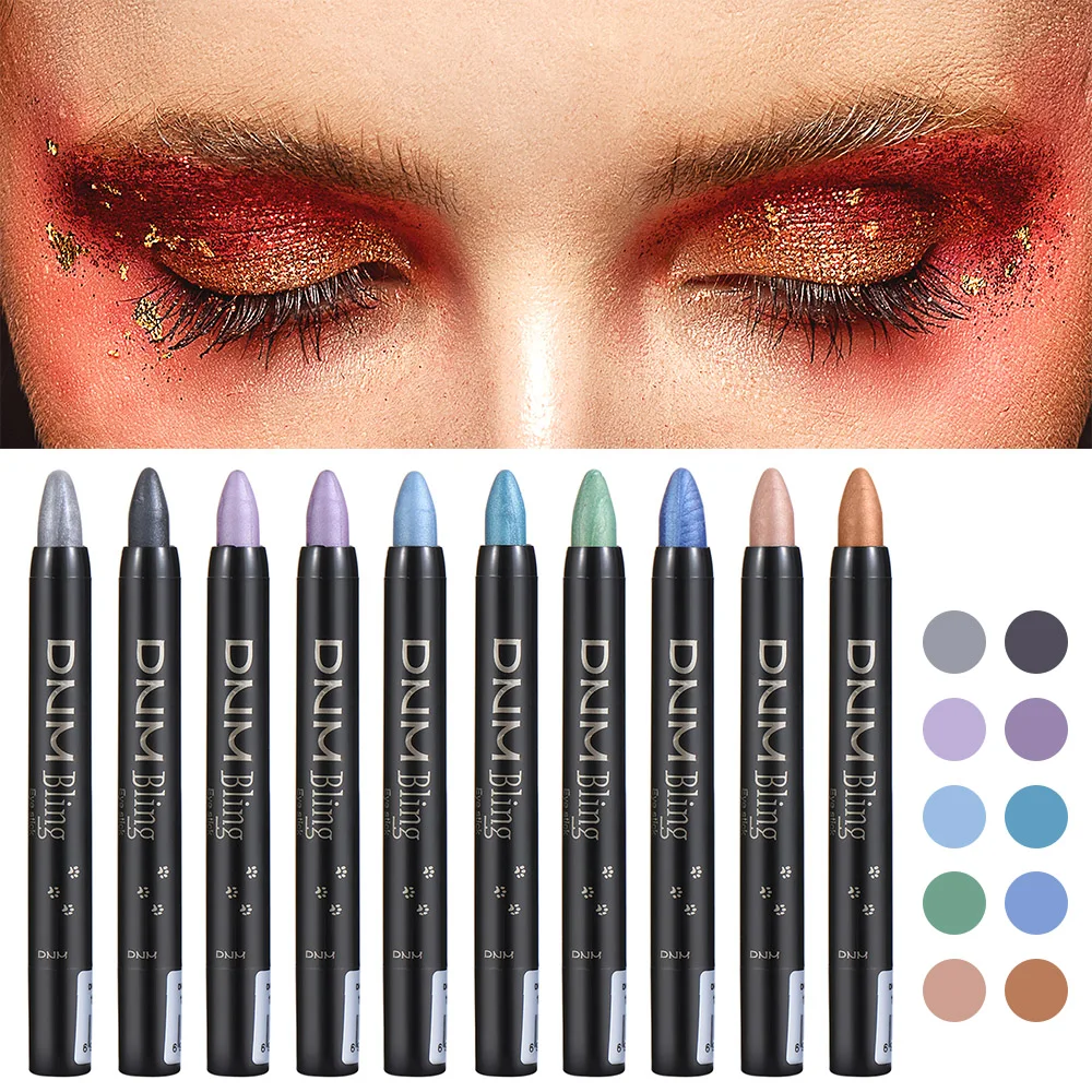 

Professional Makeup Pen Shimmer Highlighter Effect Sweatproof 16Colors Pearl Eyeshadow Stick Waterproof Longlasting