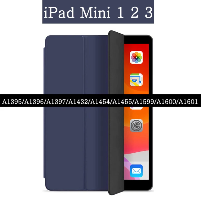 Royal Blue Стенд флип чехол для Apple Ipad Mini 1 2 3 4 5 7,9 дюймов A2124 A2125 A2126 из искусственной кожи на магните чехол с автоматическим включением и/Sleep(Пробуждение/спящий режим) Smart Cover - Цвет: Royal Blue
