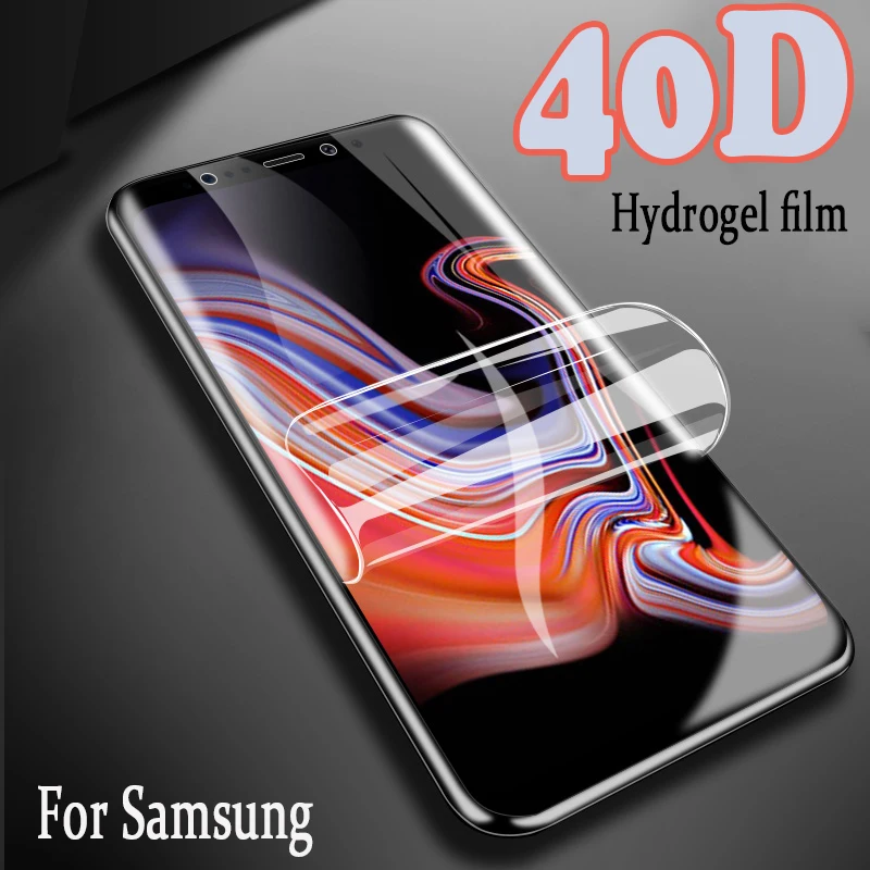 Мягкая Гидрогелевая пленка 40D с полным покрытием для Samsung Galaxy S10 S8 S9 Plus Lite Защита
