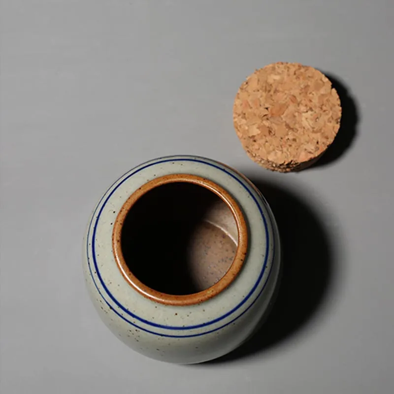 Винтажный керамический чайный Caddy Китайский кунг фу контейнер для хранения чая