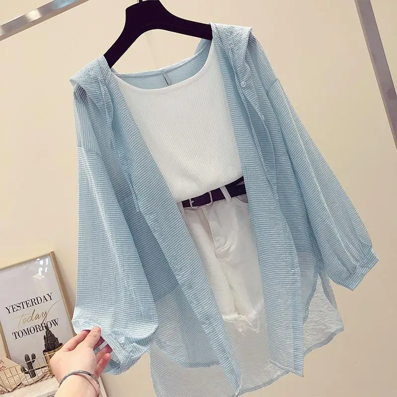 Куртка женская с капюшоном Повседневная тонкая свободная дышащая верхняя одежда