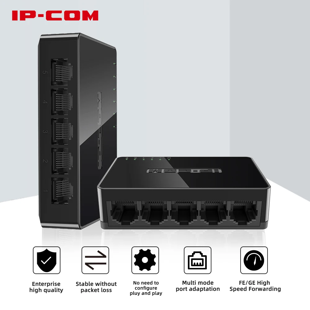 

IP-COM 5-портовый гигабитный коммутатор 10/100 Мбит/с RJ45 LAN Ethernet