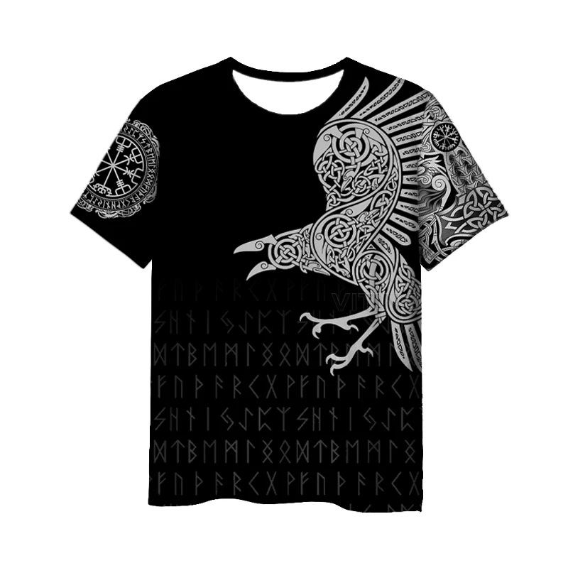 

Футболка Мужская/женская с принтом «Ворон татуировки»