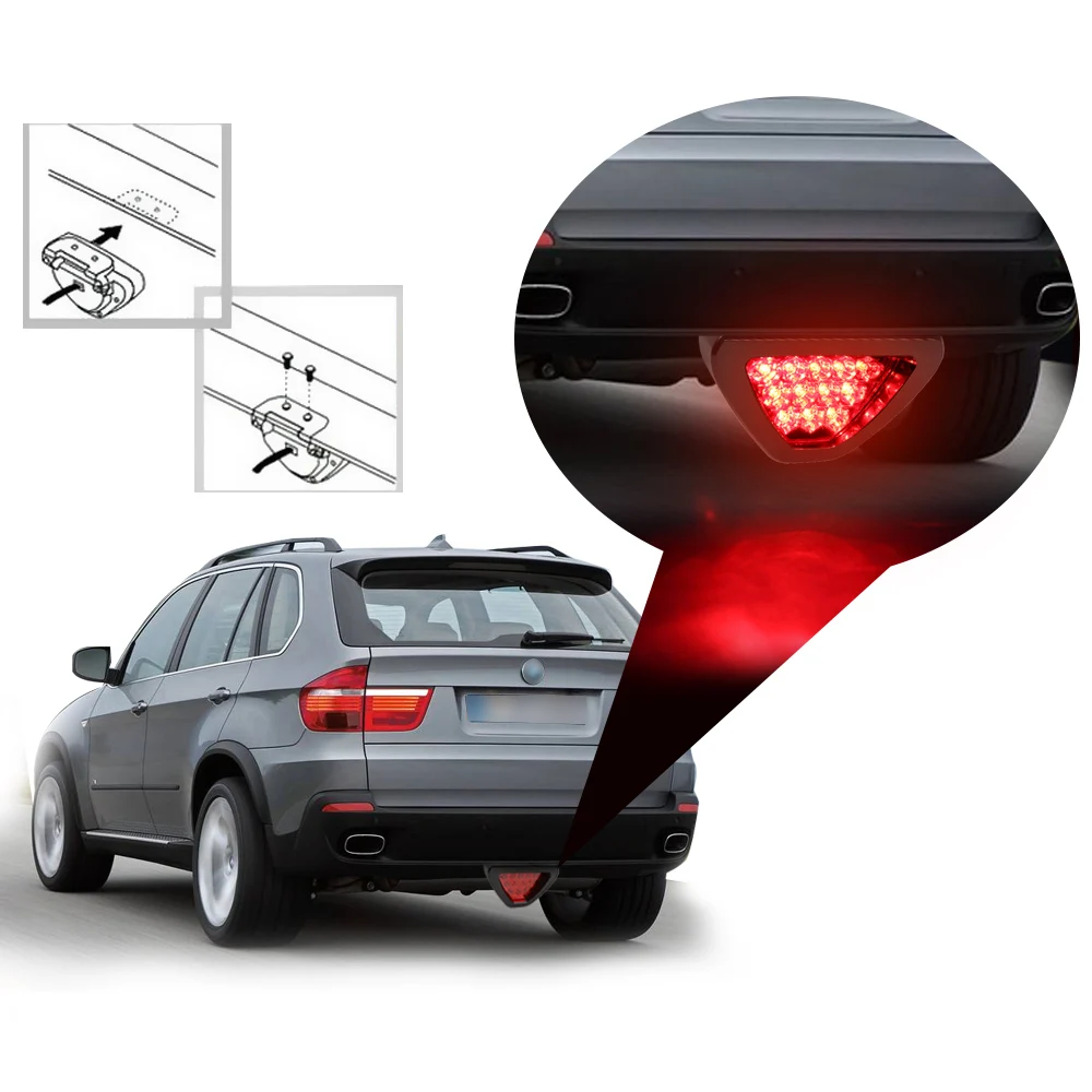 

LEEPEE Car Flash Bulbs Tail Light Universal 12 LEDS Warning Light LED Car Brake Light Fog Lamp Triangle