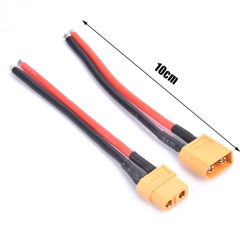 

Кабельный Разъем XT60, штекер-гнездо XT60H с силиконовым проводом Покрытие оболочки 14AWG 12AWG для RC Lipo батареи FPV дрона, 1 комплект