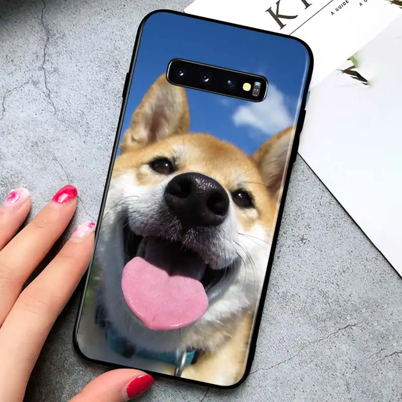 

Cute bulldog cat for Samsung Galaxy S21 Ultra Plus Note 20 10 9 8 S10 S9 S8 S7 S6 Edge Plus Black Phone Case