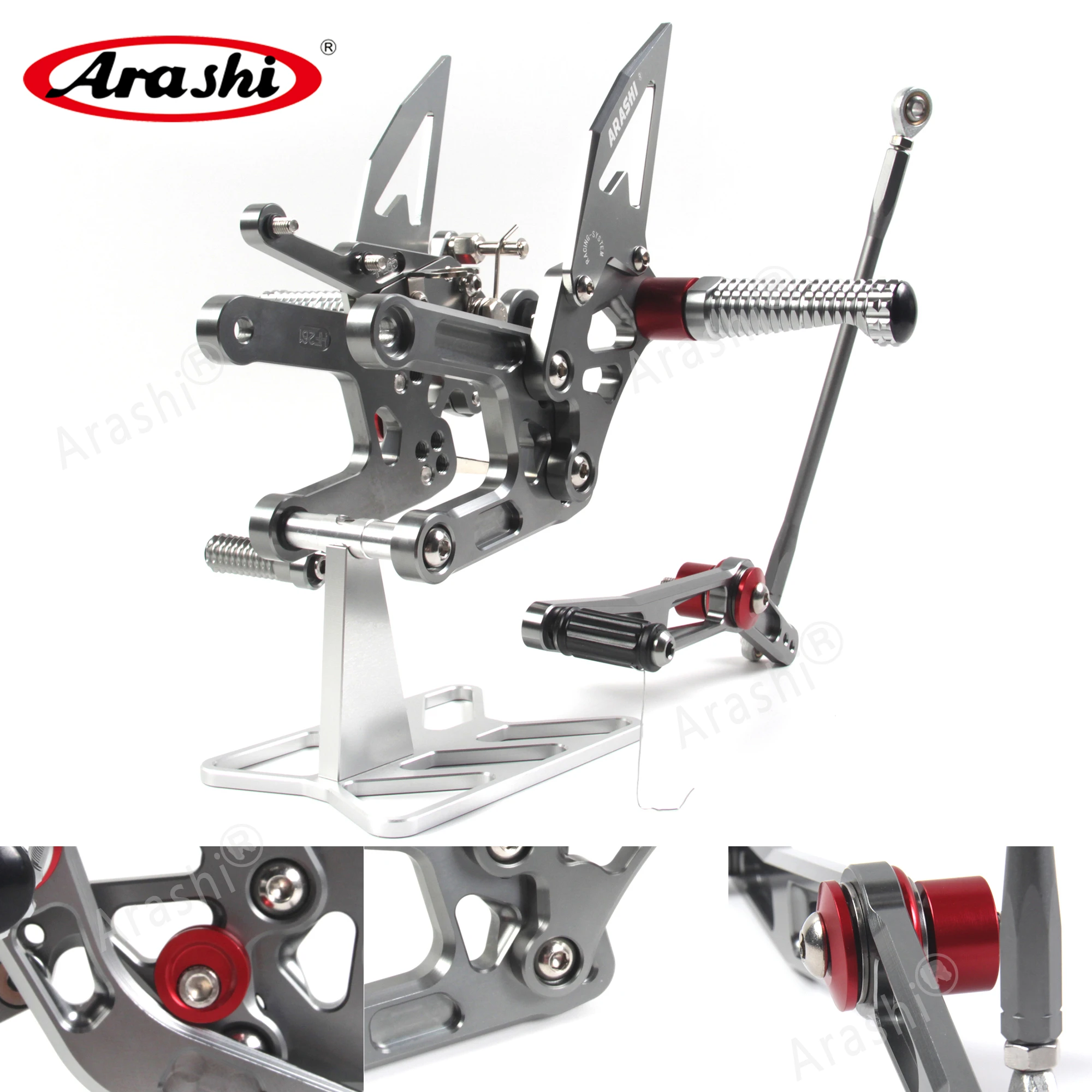 Регулируемые подножки Arashi для YAMAHA YZF R6 2006-2016 YZF-R6 2007 2008 2009 2010 2011 2012 2013 2014 2015 CNC R 6
