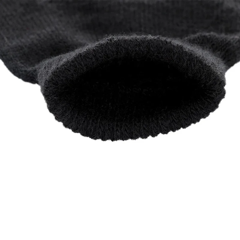 New Men Black Knitted Fingerless Gloves Autumn Winter Outdoor Stretch Elastic Warm Half Finger Cycling Health Care |