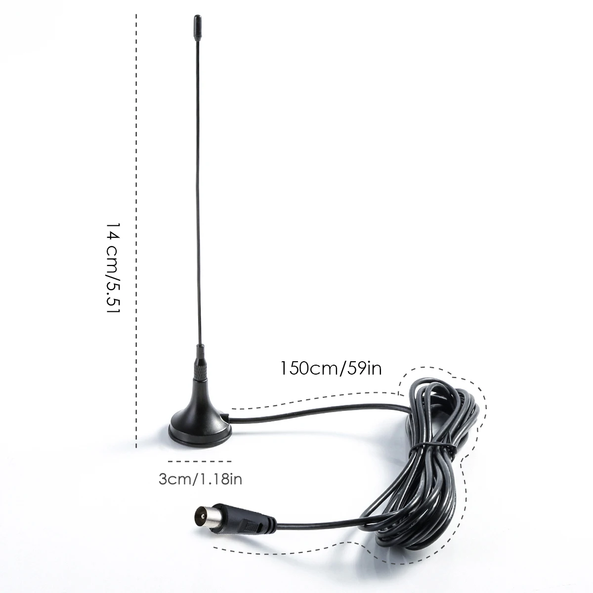 Portable Stick TV Antenna Indoor Outdoor Digital HD Freeview Aerial 5dBi 50 Mile VHF(172-240Mhz) \ UHF(470-860Mhz) | Электроника