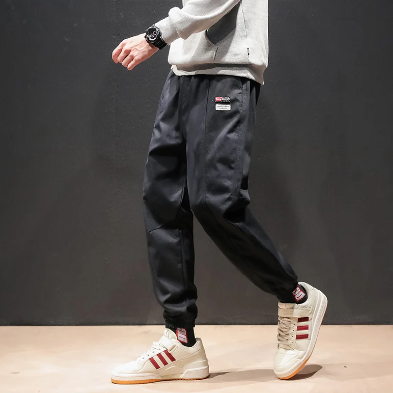 FUGOISM шаровары бежевые черные темно-зеленый мужские с эластичной резинкой на