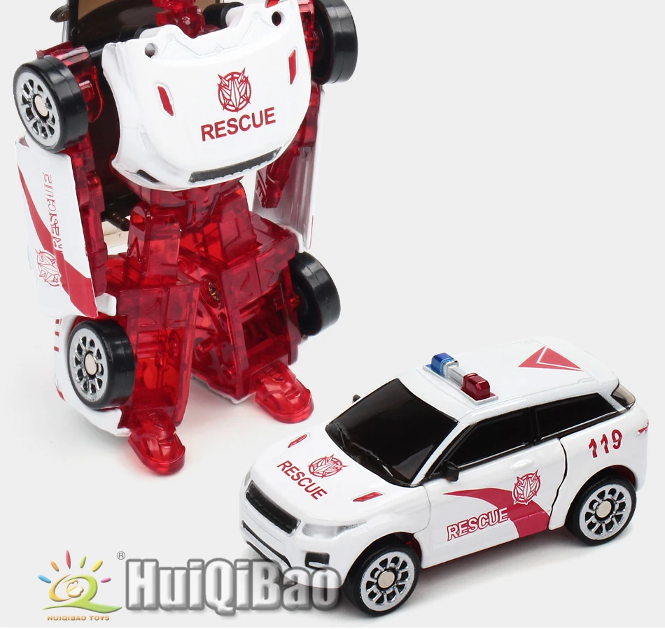 HUIQIBAO игрушки 8 см мини металлическая трансформация машина деформация робот сплав экшн игрушки Фигурки Развивающие игрушки для детей