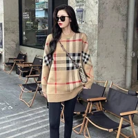 autumn winter fashion women classic stripe wool blend knitted vintage korean sweater femme casual luxury clothes jumper tops