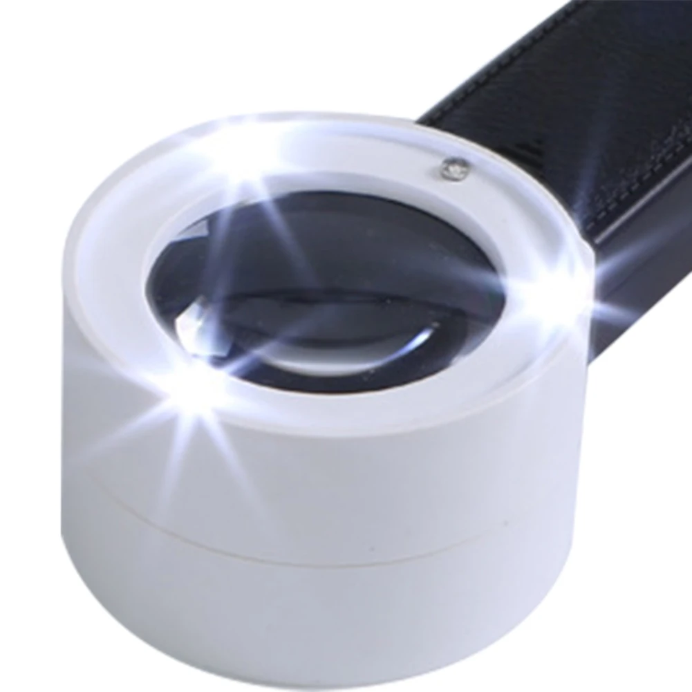 30X LED UV Currency Magnifier with Lanyard HD Magnifying Glass Reading Newspaper Loupe Illuminated Handheld Microscope Tools | Инструменты
