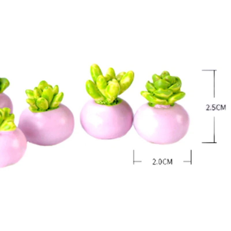 

2PCS Mini Miniature Green Plant In Pot For Dollhouse Decoration Home Decor Random