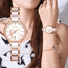 Часы DOM женские, модные, керамические, с бриллиантами, наручные часы, топ, люксовый бренд, под платье, женские кварцевые часы Geneva, с ремешком для часов