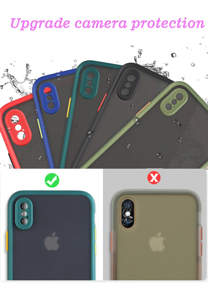 Защитный противоударный чехол для iPhone 11 Pro Max XR X XS 7 8 6S Plus прозрачный из мягкого ТПУ